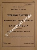 Working Timetable of Conditional Train Services in East Anglia - Section M, 1st October 1973 to 5th May 1974 by British Railways Eastern Region